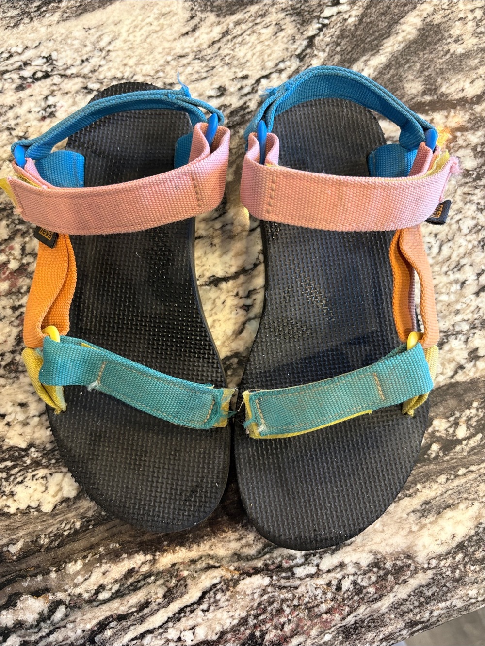 Teva Multicolor Sandals - Pink, Teal, Orange
